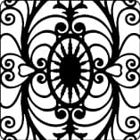 Close-up of Prowler Proof Heritage decorative cast aluminium panel